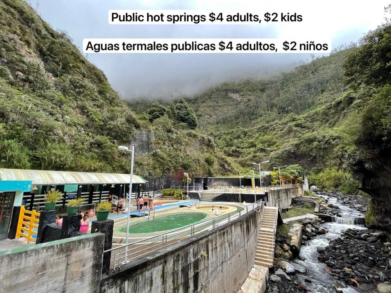High-End Holiday Cabin - Tungurahua Hot Springs バーニョス エクステリア 写真